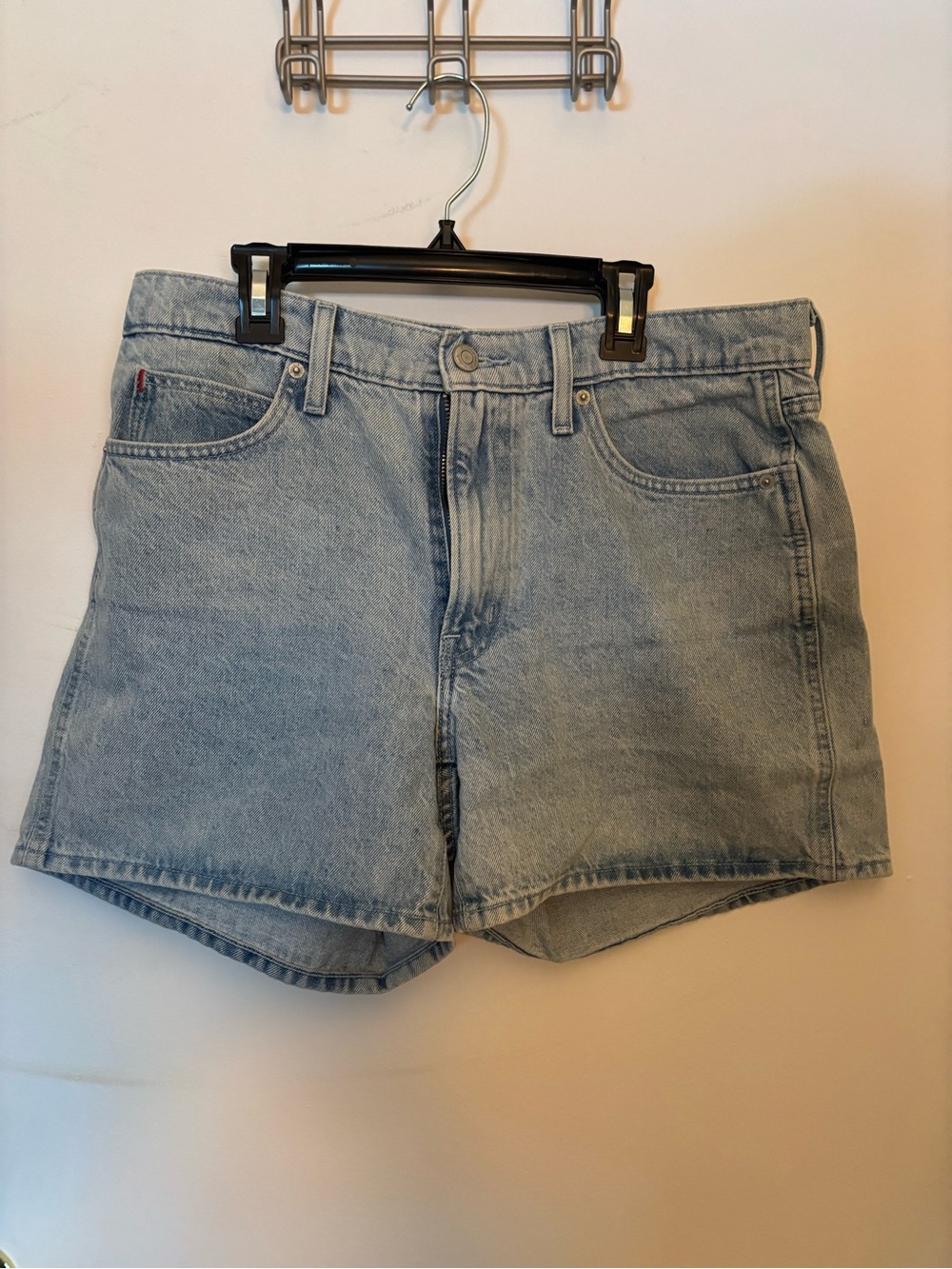 Aritzia Light Blue, Mid Rise Denim Jean Shorts
